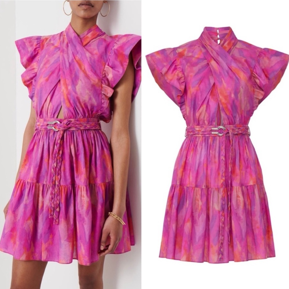 Derek Lam 10 Crosby Finn Ruffle Wrap Dress in Size 2